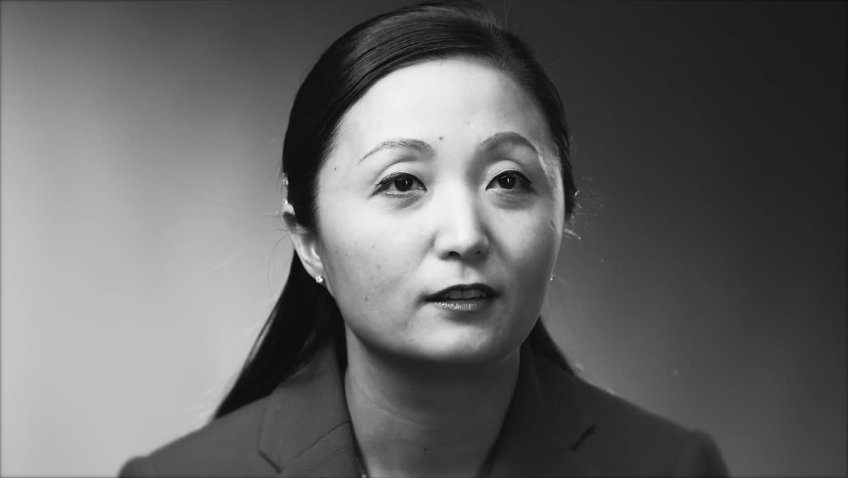 Frame from the black and white studio series